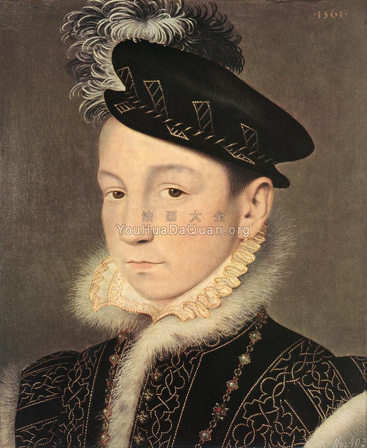 Portrait of King Charles IX of France - 让·克卢埃